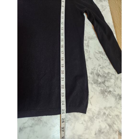 Philosophy Republic Clothing Black Stretch Long‎ Sleeve Pullover Sweater Size M - Picture 6 of 6